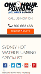 Mobile Screenshot of onehourplumbing.com.au